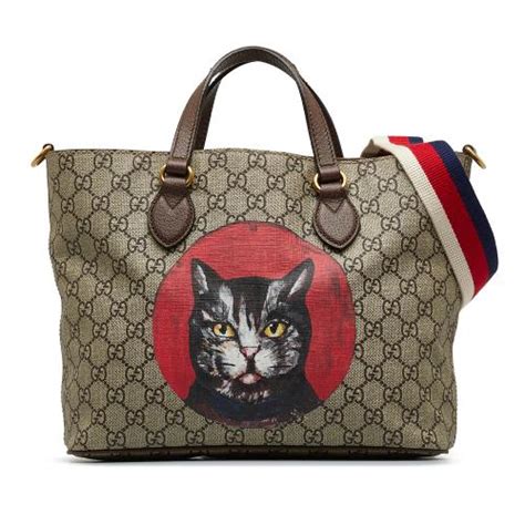 gucci mystic cat tote|Gucci GG Supreme Mystic Cat Tote Bag .